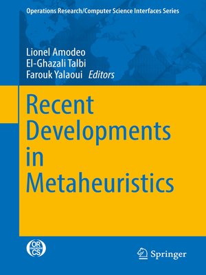 cover image of Recent Developments in Metaheuristics